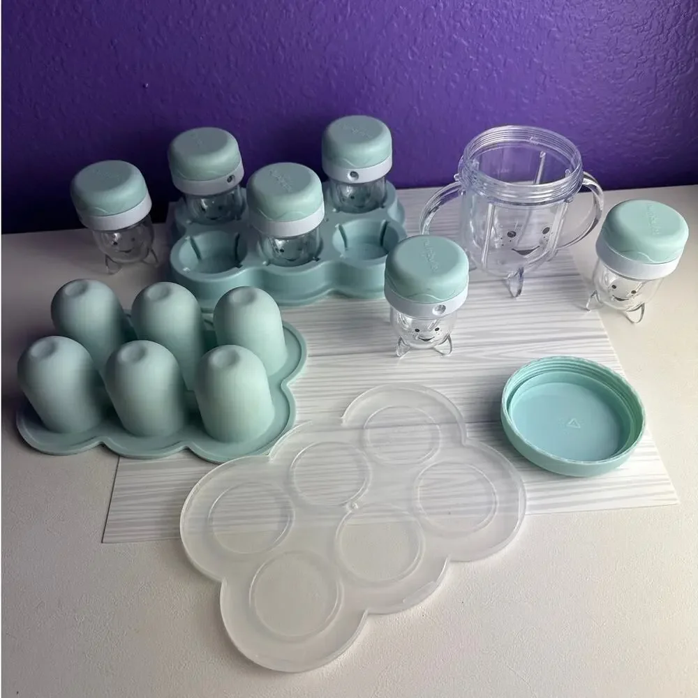 NutriBullet Baby Food Maker Blender Cups Trays Accessories Replacement Parts Lot